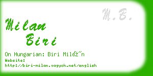 milan biri business card